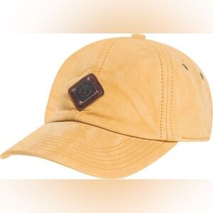 Timberland Baseball Cap Hat Leather Yellow and Brown